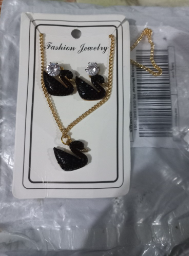 Black Swan Duck Shape With Golden Chain