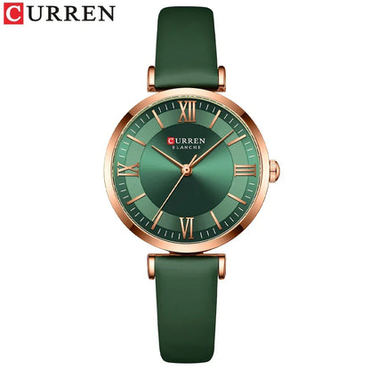 Ladies Square Faux Leather Strap watch