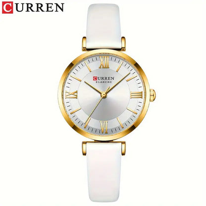 Ladies Square Faux Leather Strap watch