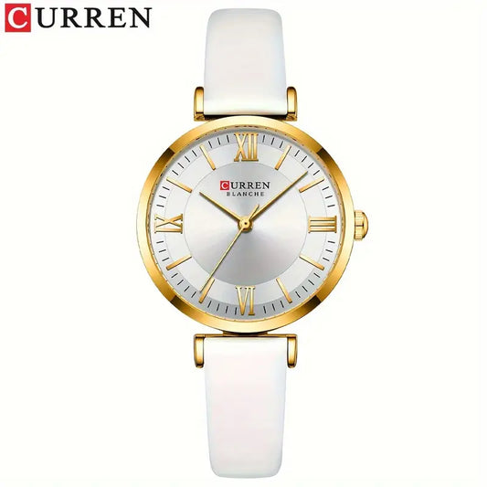 Ladies Square Faux Leather Strap watch